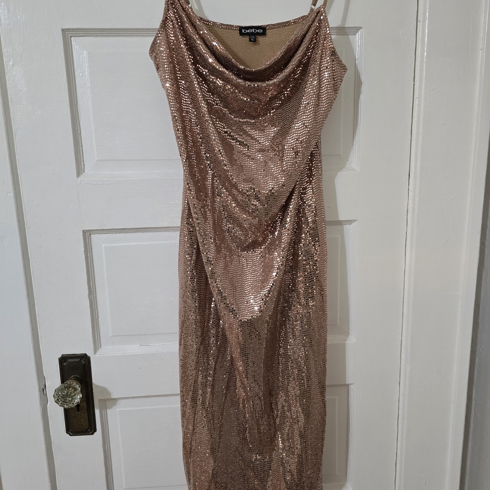 Dazzling Rose Gold Sequin Dress